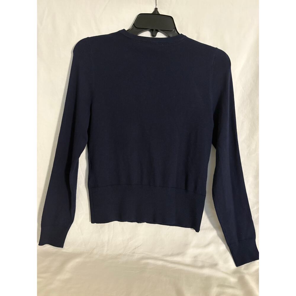 White House Black Market Navy Blue Button Front Cardigan Sweater Size S - Picture 7 of 11